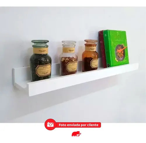 Estante Para Cuadro Blanco Fotos Libros Repisa Flotante 80cm