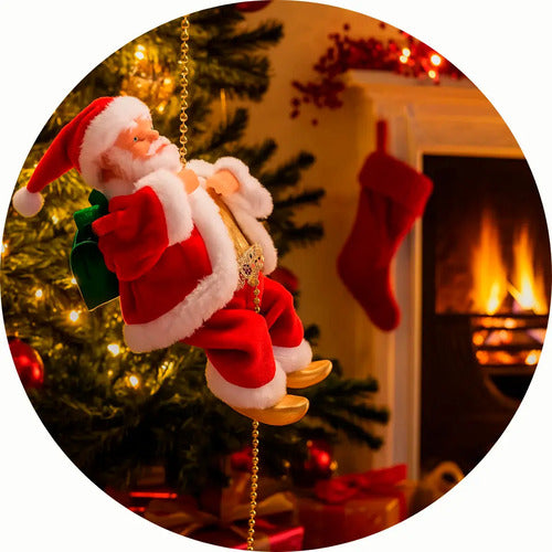 Papá Noel Trepador Soga Muñeco Escalador