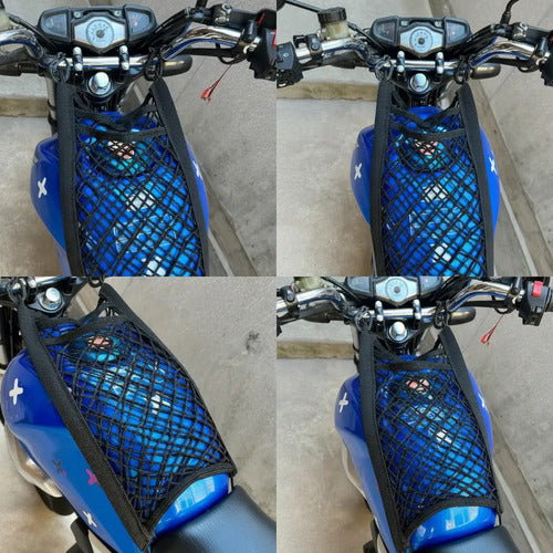 Malla Cubre Tanque Red Elástica Para Moto Accesorios Ganchos