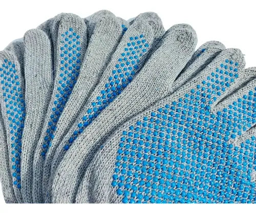 Guantes Moteados Algodón Reforzado 12u