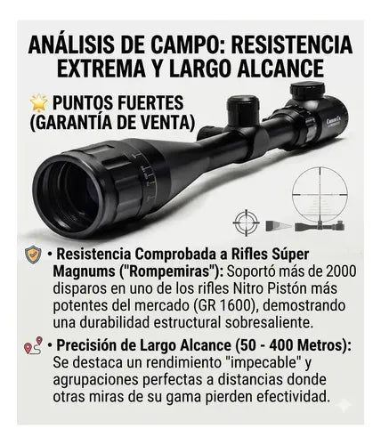 Mira Telescópica Cannon 4-16x50 con Retículo Iluminado y Montaje · 16803 · foto 05