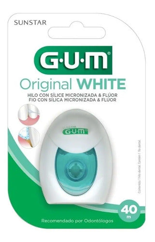 Hilo Dental Gum Original White Sabor Menta 40 M