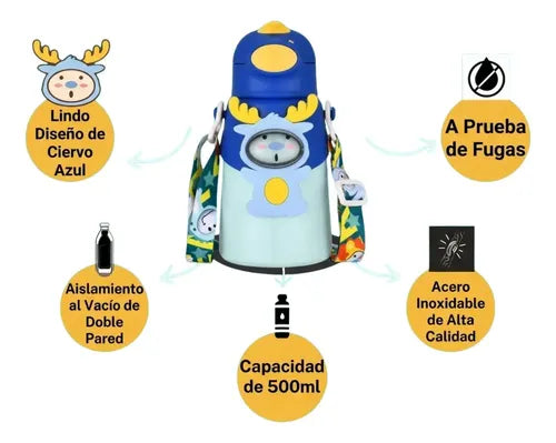 Termo Infantil 500 Ml con Sorbete 2 en 1 Azul · 16779 · foto 03