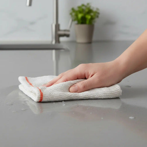 Rejilla Algodón Cocina Make Secado Rápido Blanco 32x37 Cm