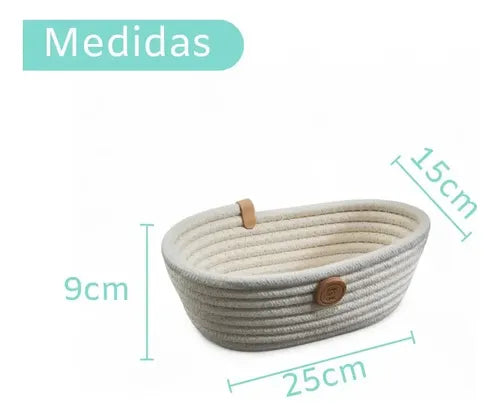 Banneton Ovalado 25x15x9 cm para Masa Madre Crudo · 4085 · foto 02