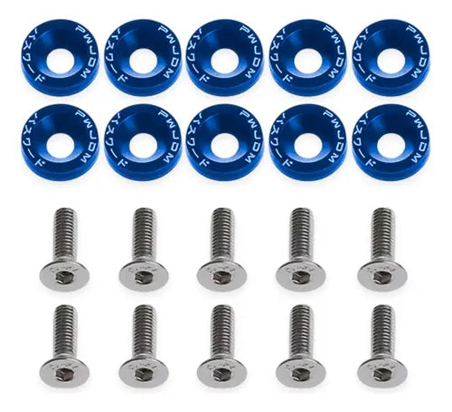 Arandela Anodizada Aluminio Moto Auto 6mm M6 X10 Colores Jdm