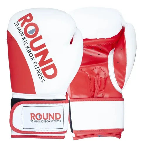 Guantes De Boxeo Boxing Box 9 Round Blanco Y Rojo Unico