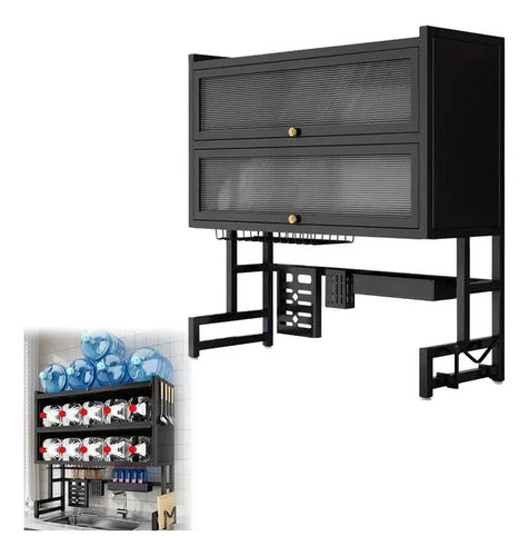 Escurridor Secador de Platos y Cubiertos 2 Niveles Negro · 8664 · foto 02