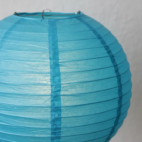Farol China Papel 14cm Pack De 5 Unidades Vario Colores Deco Turquesa Liso