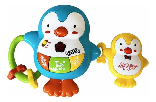 Sonajero Musical Bebé Diseño Mamá Pingüino Agua · 18104 · foto 01