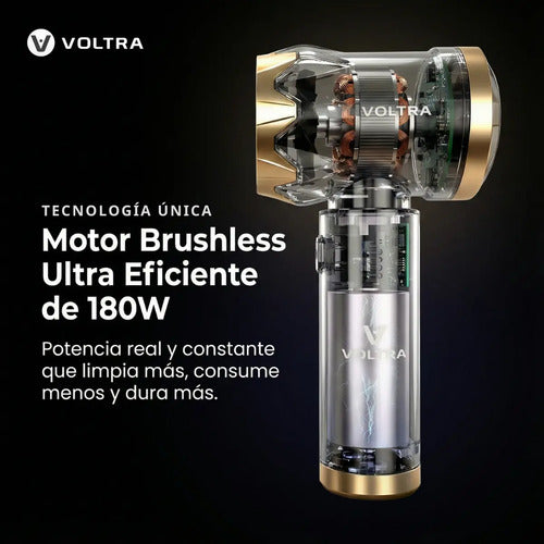 Aspiradora Sopladora Inalámbrica Voltra 3 En 1 Negro