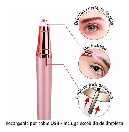 Lápiz Depilador de Cejas y Vello Facial Recargable Rosa · 16620 · foto 01