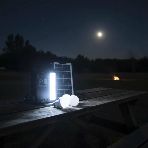 Luz De Emergencia Led Panel Solar Lampara Portatil Libercaml