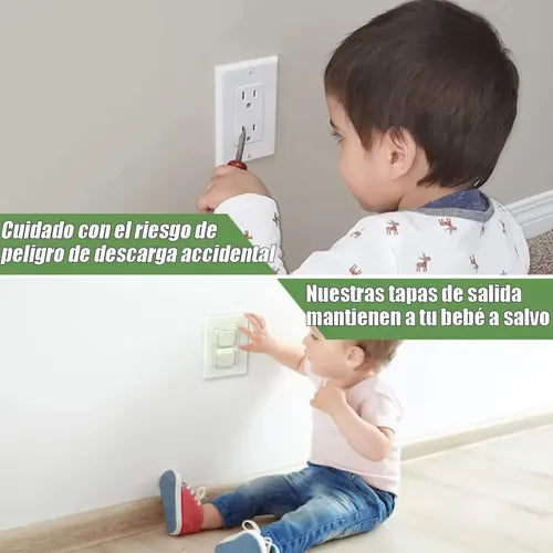 Tapa Enchufe con Manija Protector para Bebé x6 Blanco · 16598 · foto 06