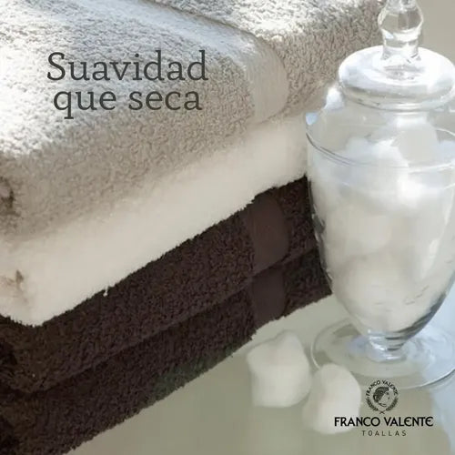 Juego de Toalla y Toallón Grande Franco Valente 400gr Cemento Lisa · 16063 · foto 02