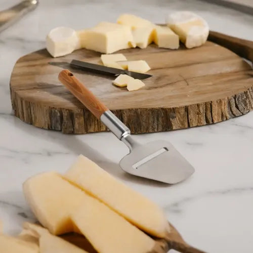 Cortador De Queso Premium Acacia Color Plateado