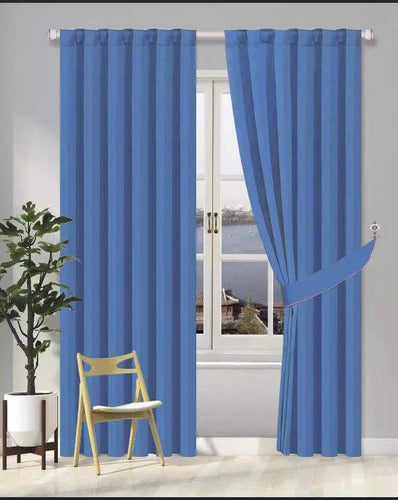 Cortina Blackout Textil Vinilico 2,10x1,40m 2 Paños P/colgar