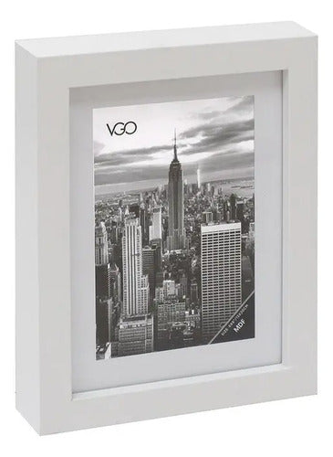 Portarretrato Individual Madera Vgo Box Blanco 13x18cm Vertical Liso