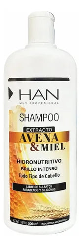 Shampoo Han Avena y Miel 500 ml Libre de Sulfatos · 2167 · foto 01