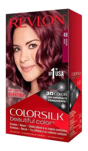 Kit Tintura Revlon Colorsilk Beautiful Color Con Keratina 48 Borgoña