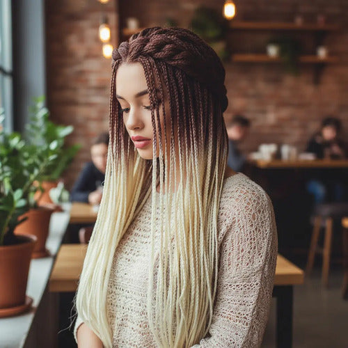 Extensiones Pelo Kanekalon Trenzas Africana B39 Marron Rubio