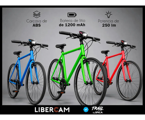 Linterna LED para Bicicleta Recargable con Bocina Negro · 16852 · foto 02