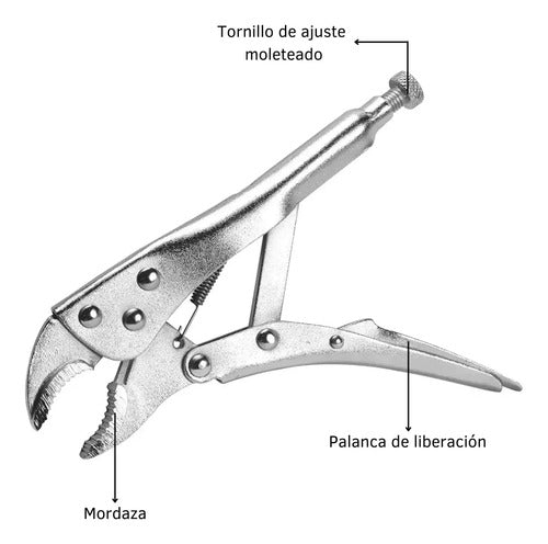 Pinza Presión Will 10 Pulgadas Acero Regulable Punta Firme