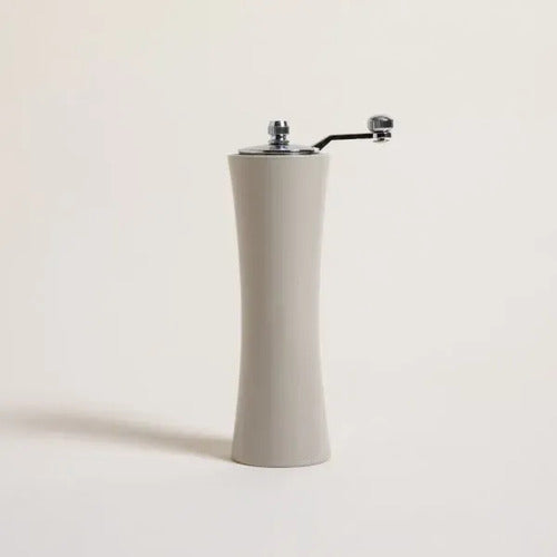 Molinillo De Bamboo Laqueado Gris Manija Metal 16 Cm Gris