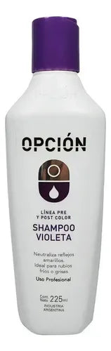 Shampoo Matizador Opción Violeta Rubio y Gris 225ml · 1318 · foto 01
