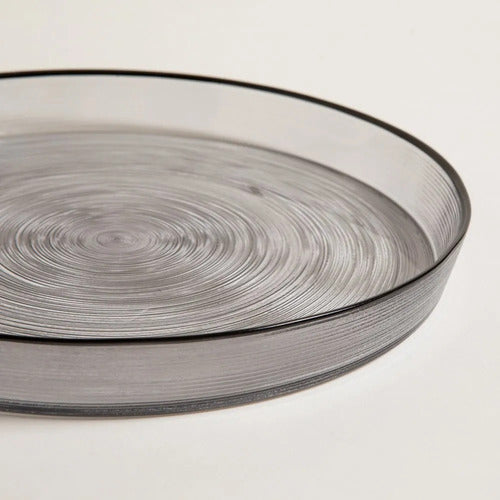 Bandeja De Cocina De Vidrio Ares 690 Ml De 21cm Esfumado