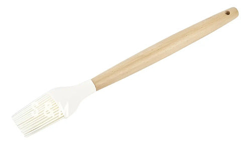 Pincel Mignonnerie Cerdas Silicona Mango Madera 27cm Ancho 3.5cm Crema