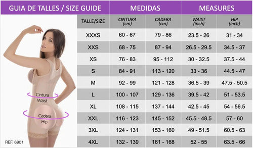 Faja Multifunción Modelador Reductor Postquirurgico Bc-6901 Color Nude Talle S (cintura 84-91 Cm)
