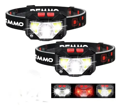 Set de 2 Linternas Vincha Minero XPG COB LED Remmo Negro y Blanco · 16982 · foto 01