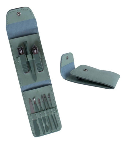 Set Manicura Pedicura Fr X9 Verde Claro 9p