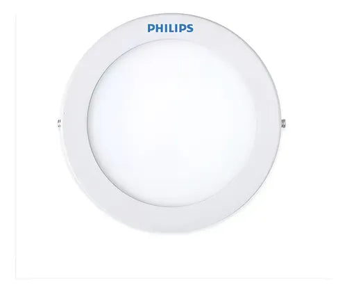 Plafón Panel Led Philips Redondo Blanco P/embutir 18w Frío