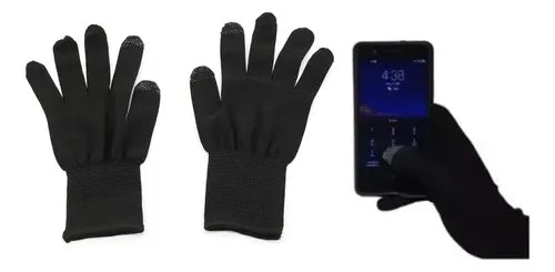 Guantes Alpine Skate Touch Táctil Térmicos Moto Negro