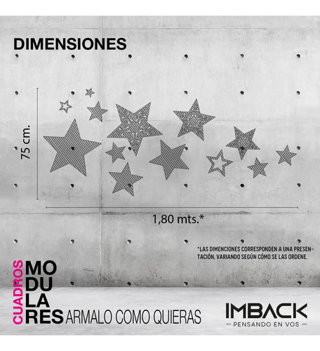 Cuadro Madera Calado Moderno Mandala Estrellas Cielo Imback