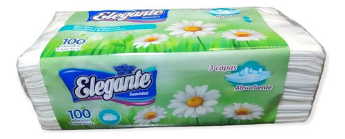 Pañuelos Triple Hoja Descartables Absorbentes Elegante X100u
