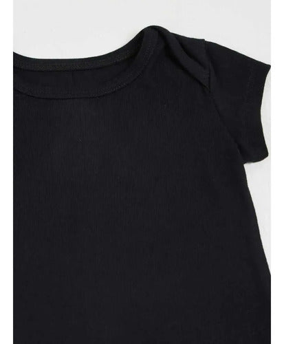 Body de Bebé Algodón Jersey Básico Manga Corta Negro 3 a 6 Meses T2 · 17205 · foto 02