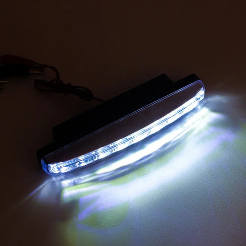 Kit Faros Led Drl Auxiliar Rectangular 5 Leds Universal 12v