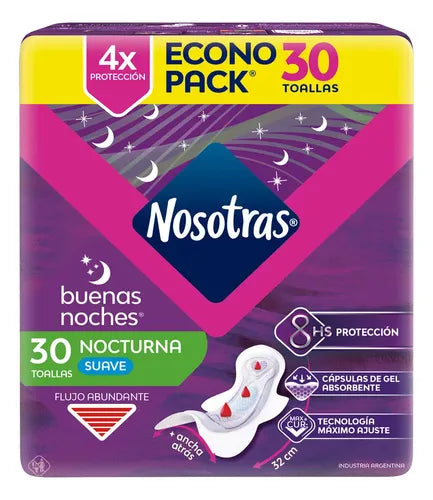 Toallas Femeninas Nosotras Buenas Noches con Alas x 30 · 17508 · foto 02