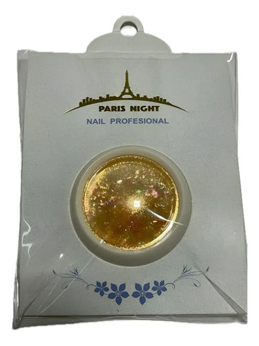 Glitter Uñas Paris Night Escamas Dorado