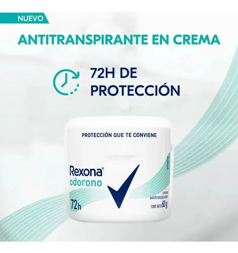 Rexona Antitranspirante En Crema Odorono 72hs Pote X 60g