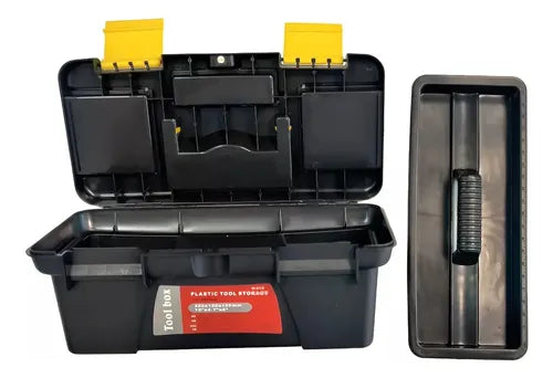 Caja De Herramientas Plastica 25 Cm X 12 Cm X 10 Cm Negra Co