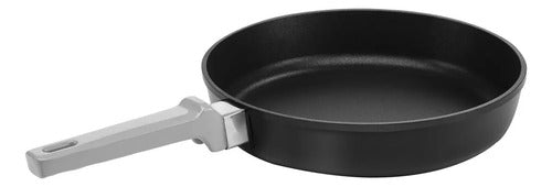 Sartén De Aluminio Fundido 24cm Con Recubrimiento Antiadherente Sin Pfoa 2 Litros Mango Gris Tio Tito