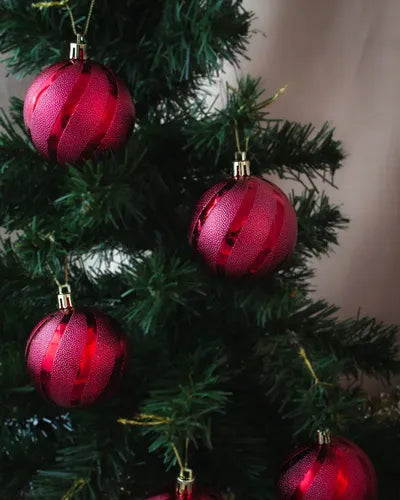 Set De Globos Bolas Navideños Arbol X6 Unidades De 6 Cm