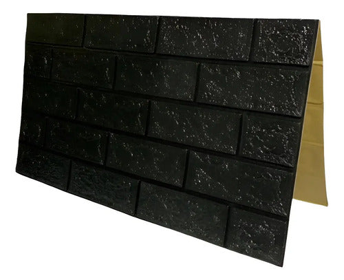 Pared Revestimiento Negro Placa 3d Auto Adhesiva