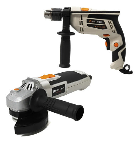Amoladora 115mm 600w Taladro Percutor 600w 13mm Salkor