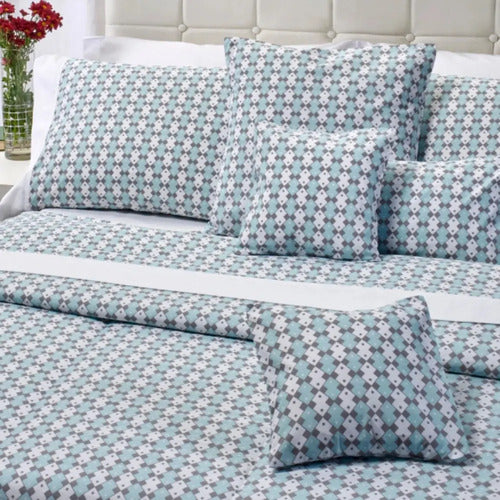 Juego Sabanas Danubio King Size Colors 2 Estampado