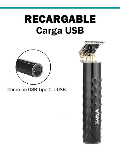 Maquina Corta Pelo Barba Calvo Trimmer Recargable